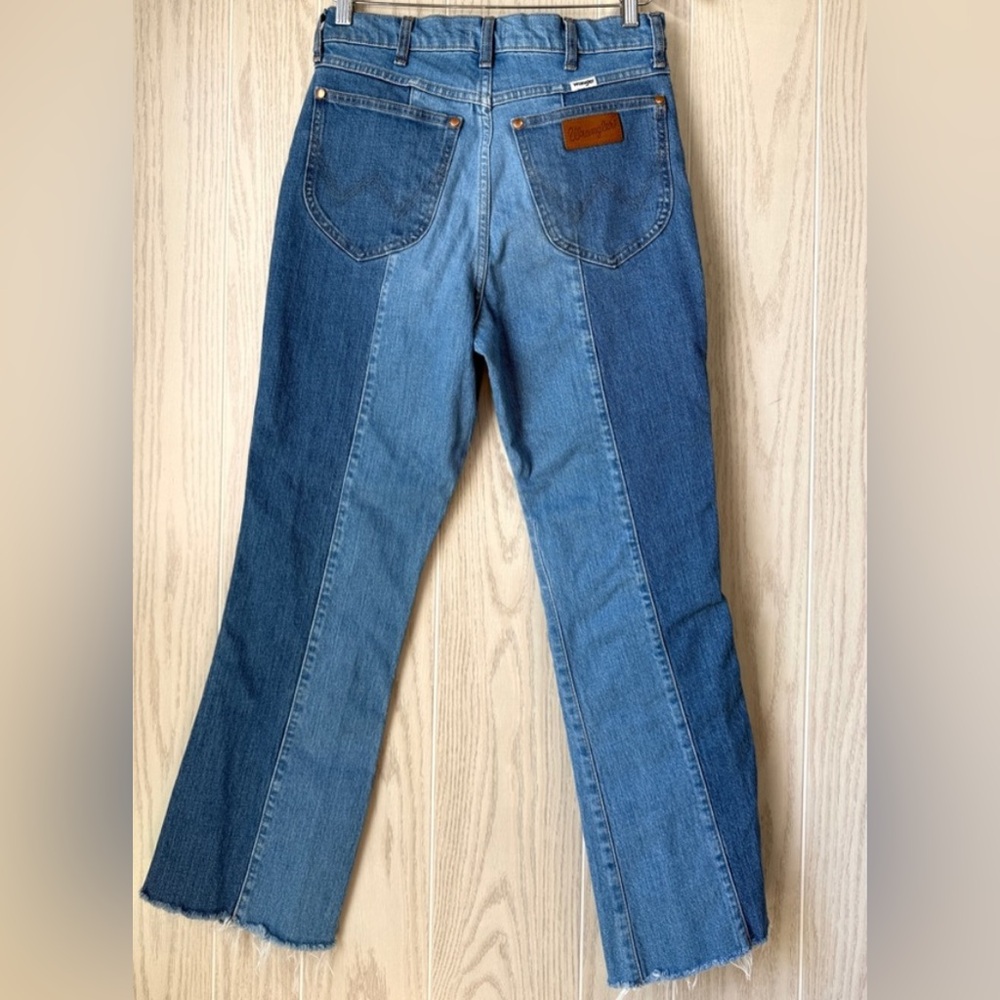 Wrangler Wrock Patchwork Jeans Womens Flared Western Light Earth Wash - 30x28 - Picture 2 of 3